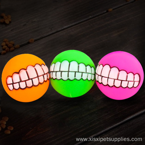Teeth Training Sound Vinyl Rubber Dog Ball Toy